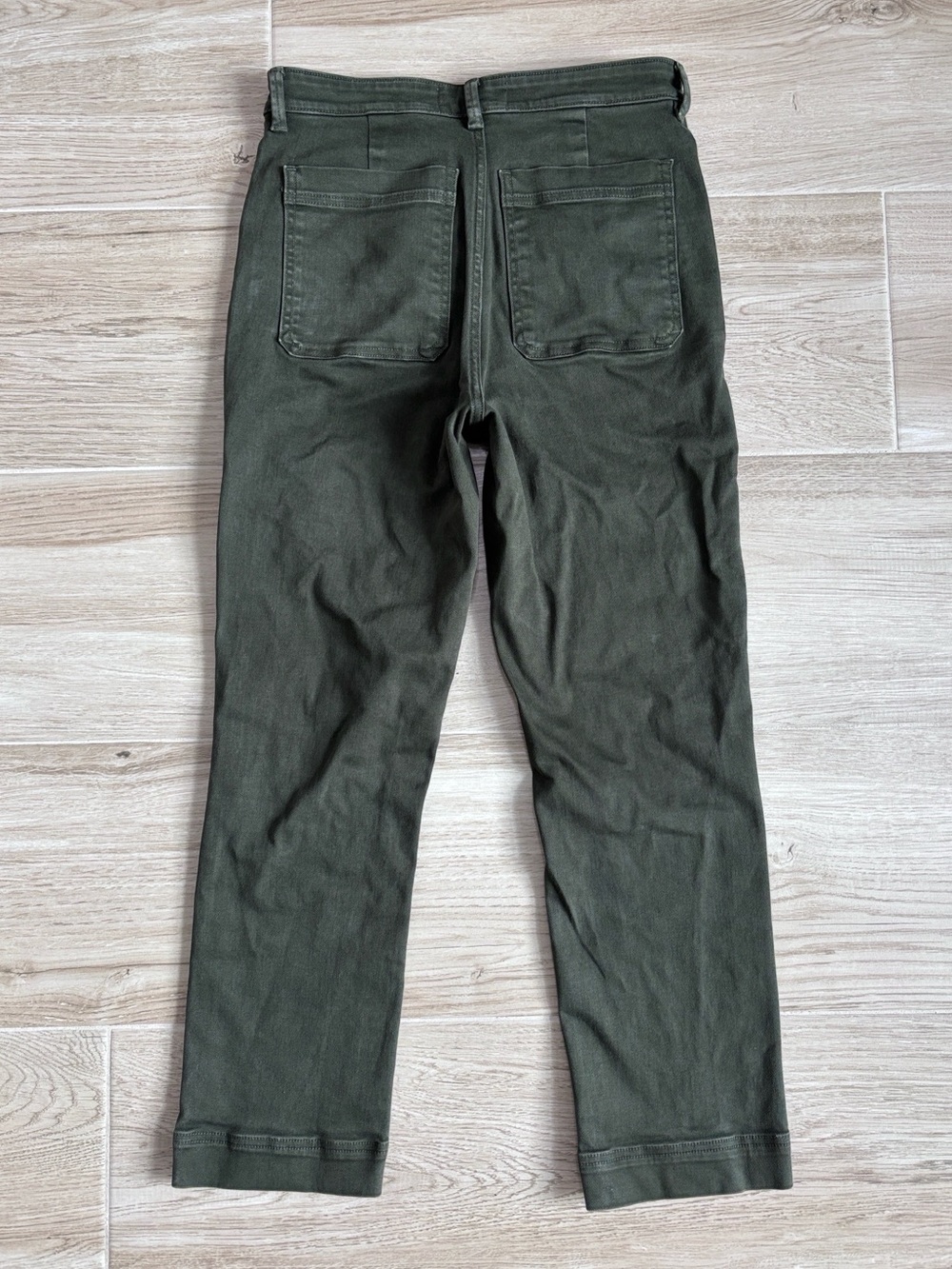 Everlane The Slim Leg Crop Pants Jeans High Rise Green Women’s Size 6 - Picture 5 of 5